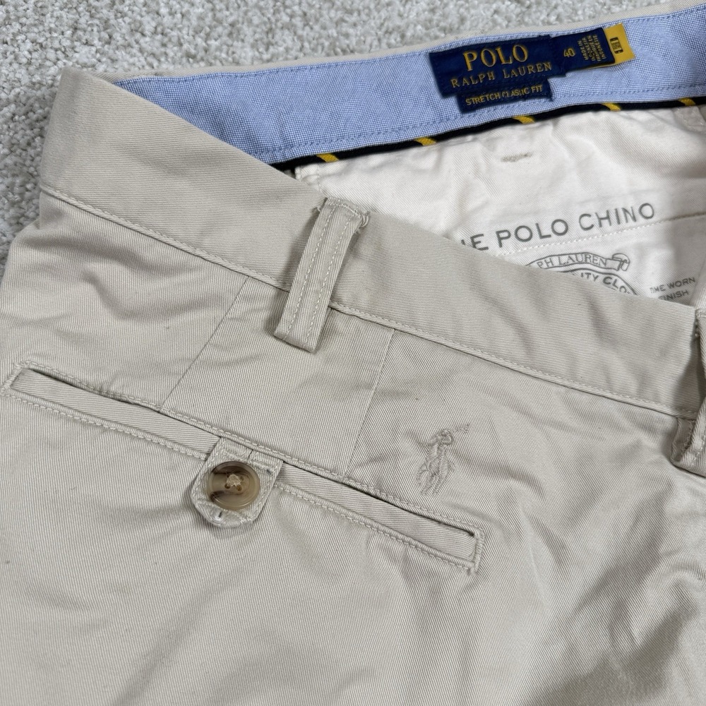 Polo Ralph Lauren‎ Menss 40 Beige Fiat Front Shorts Pony Logo
